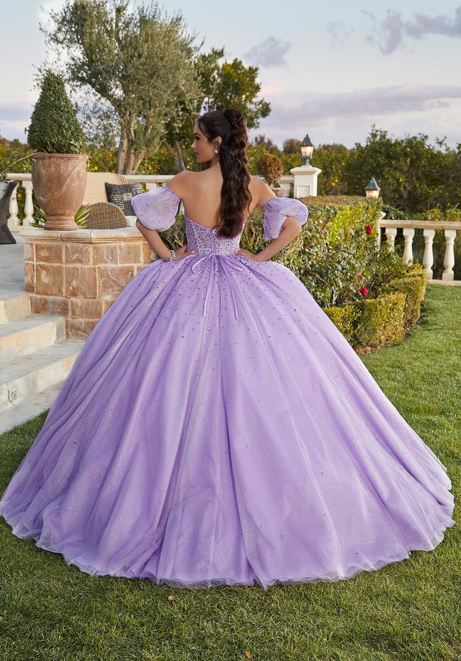 Jewel Beaded Quinceañera Dress with Corset Bodice