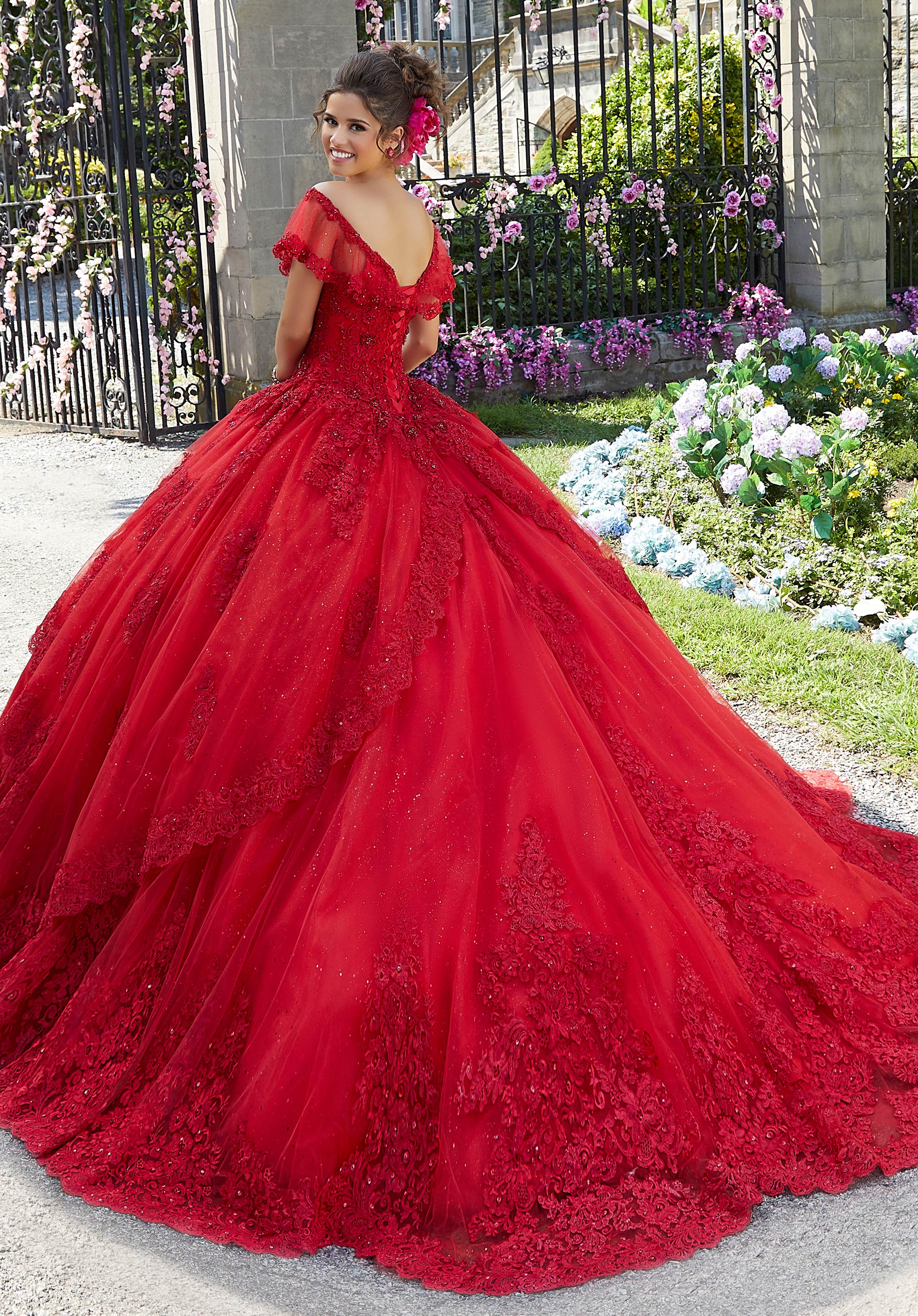Princess Tulle and Glitter Tulle Quinceañera Dress