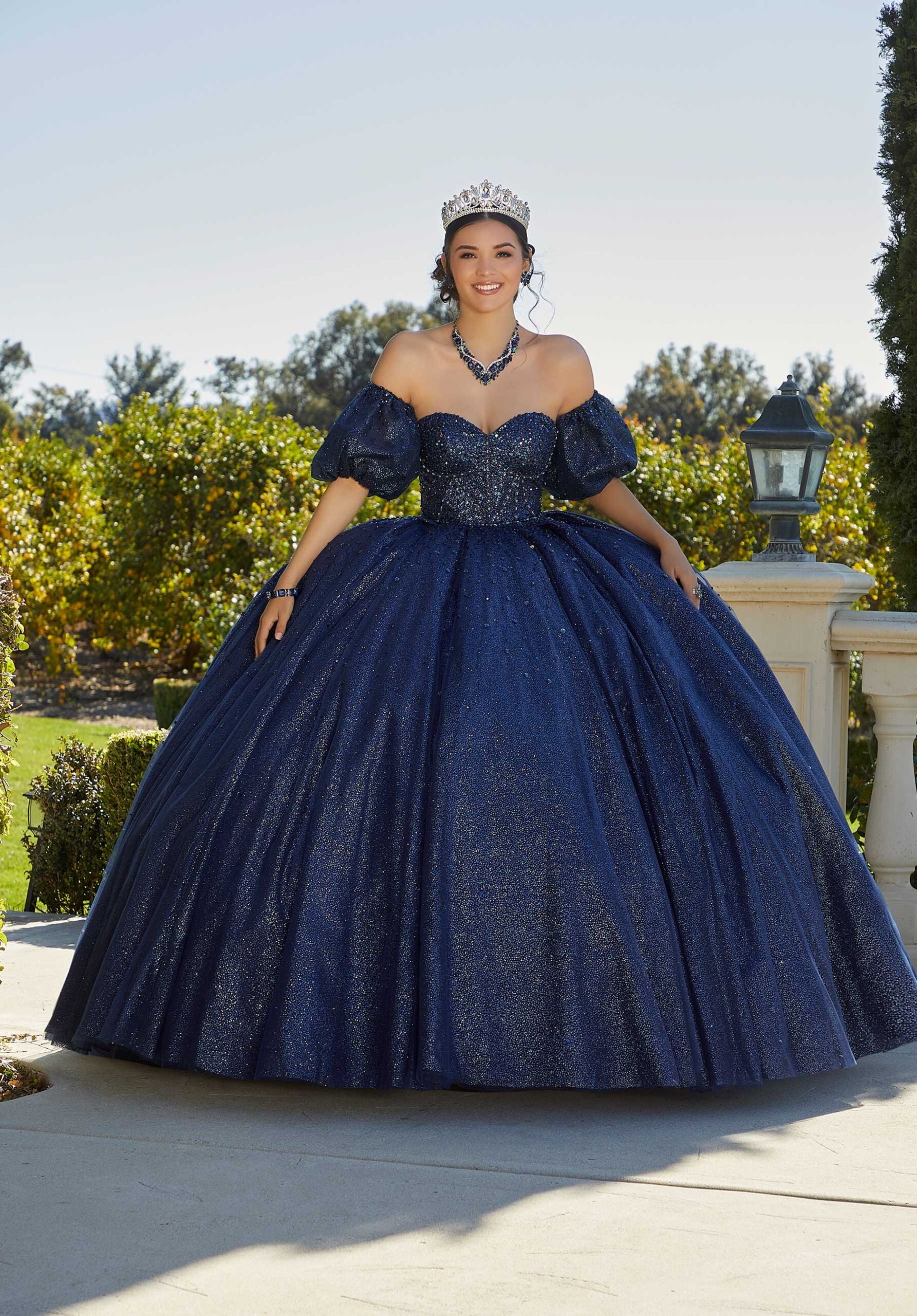 Jewel Beaded Quinceañera Dress with Corset Bodice