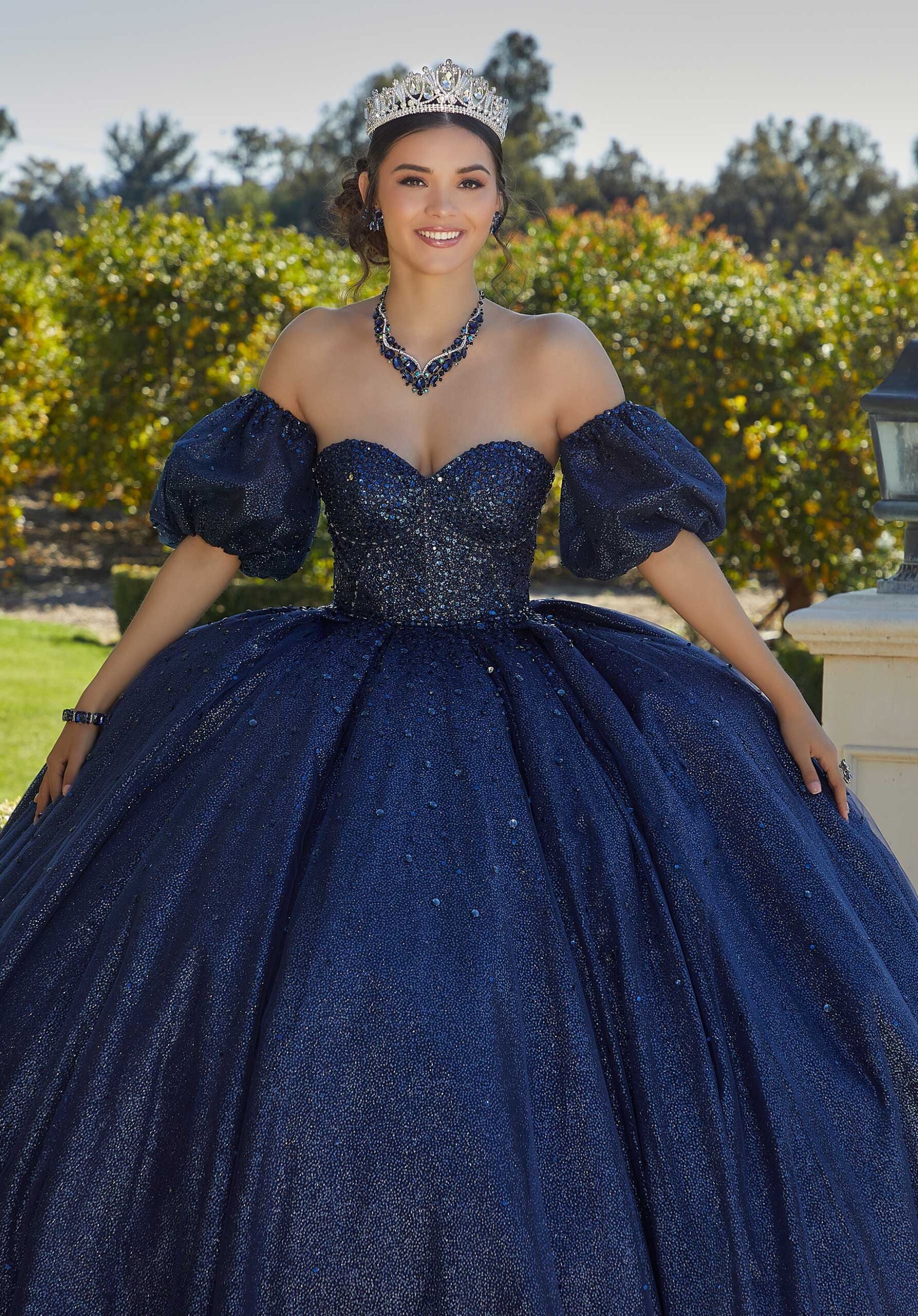 Jewel Beaded Quinceañera Dress with Corset Bodice