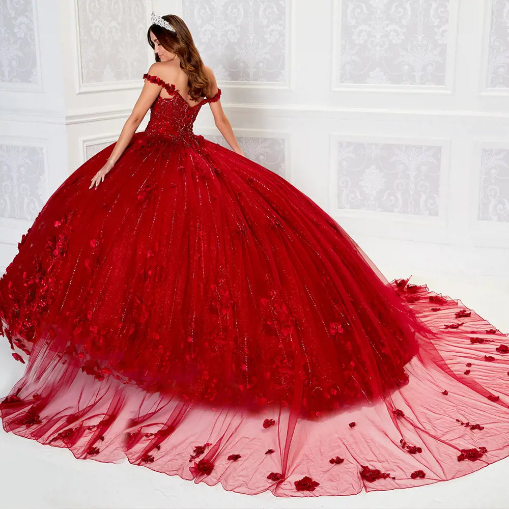 Quinceañera Dress With Lights and Detachable Cape