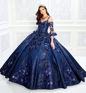 Bold quinceanera dress with dazzling stone and sequin accents