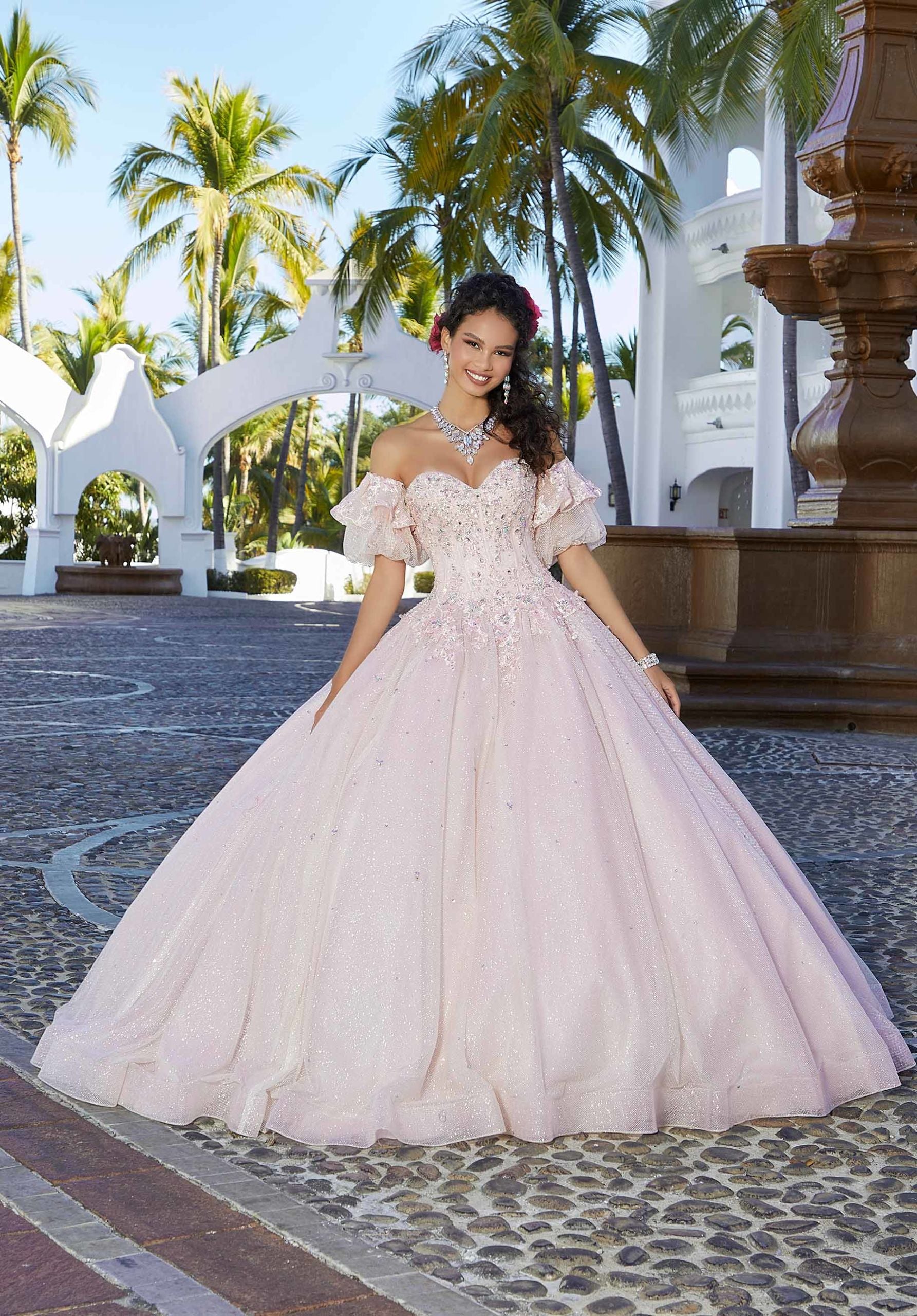 Rhinestone and Crystal Beaded Embroidered Quinceaera Dress Elegant Bride and Quinceanera Rhinestone and Crystal Beaded Embroidered Quinceaera Dress Elegant Bride and Quinceanera