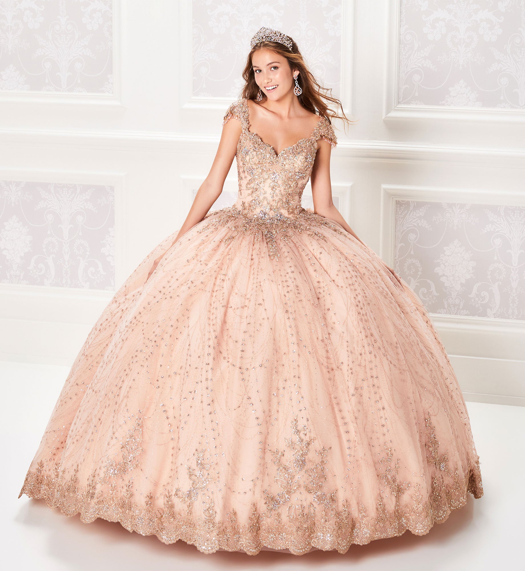 Cute quinceanera dress with cap sleeves and sparkly stone accents – Elegant Bride and Quinceanera Cute quinceanera dress with cap sleeves and sparkly stone accents – Elegant Bride and Quinceanera