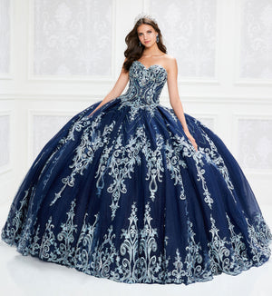 Timeless quinceanera dress with strapless sweetheart bodice