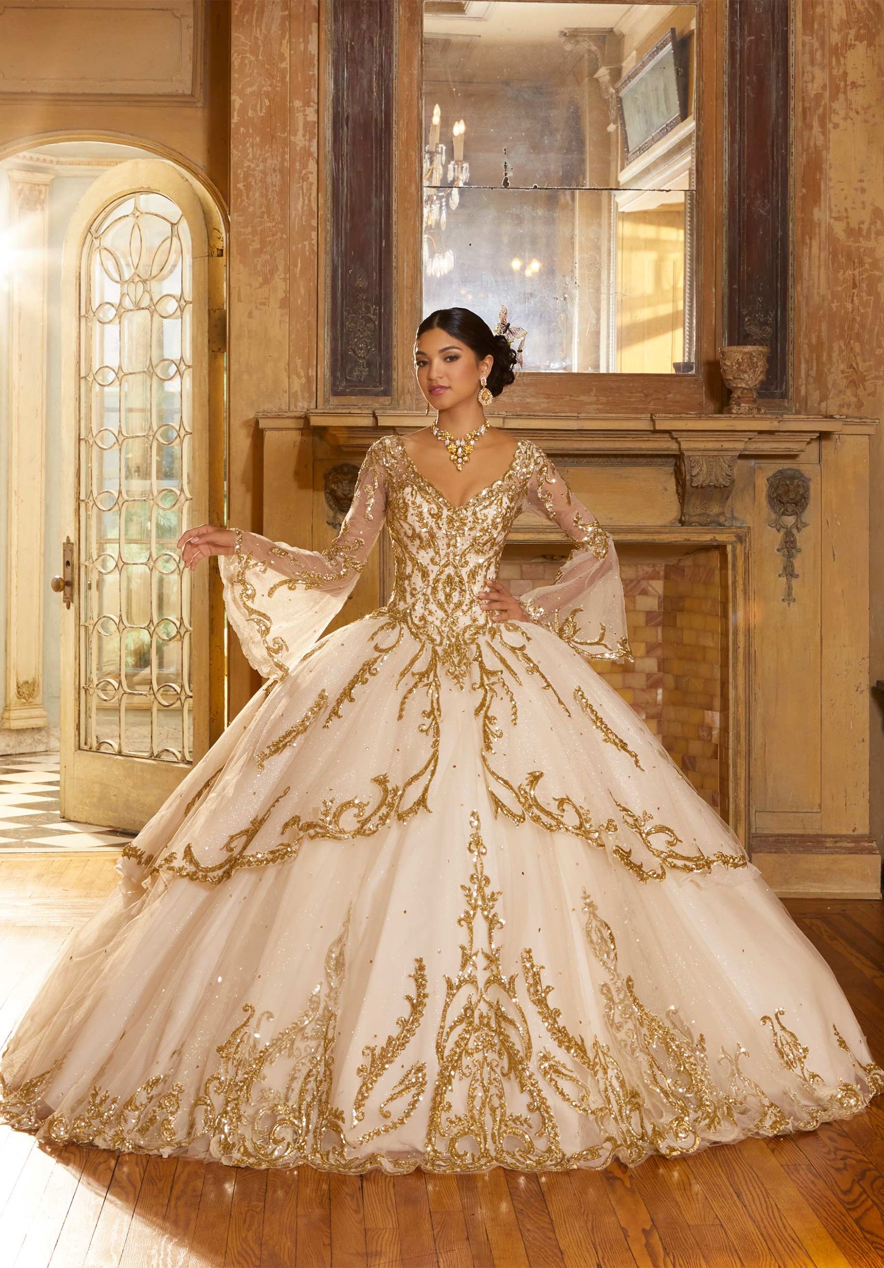 Sequin Appliqud Quinceaera Dress Elegant Bride and Quinceanera Sequin Appliqud Quinceaera Dress Elegant Bride and Quinceanera