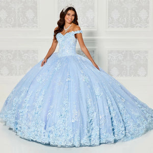 Three-dimensional Floral Patterned Quinceañera Dress