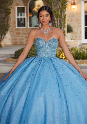 Jewel Beaded Quinceañera Dress with Corset Bodice