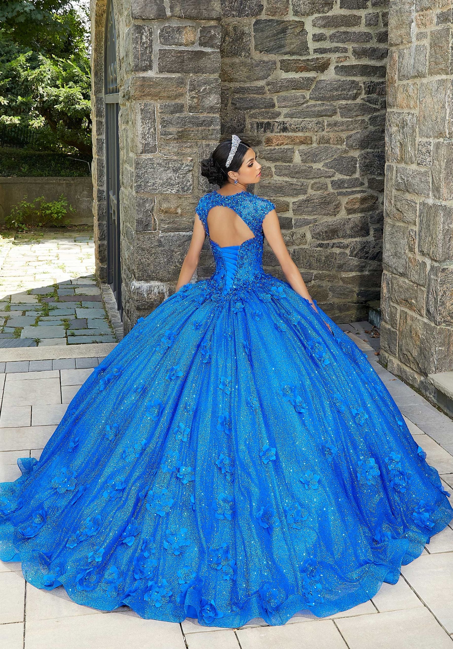 Allover Glitter Tulle Quinceañera Dress