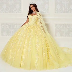 Tulle Floral Princess Quinceañera Dress