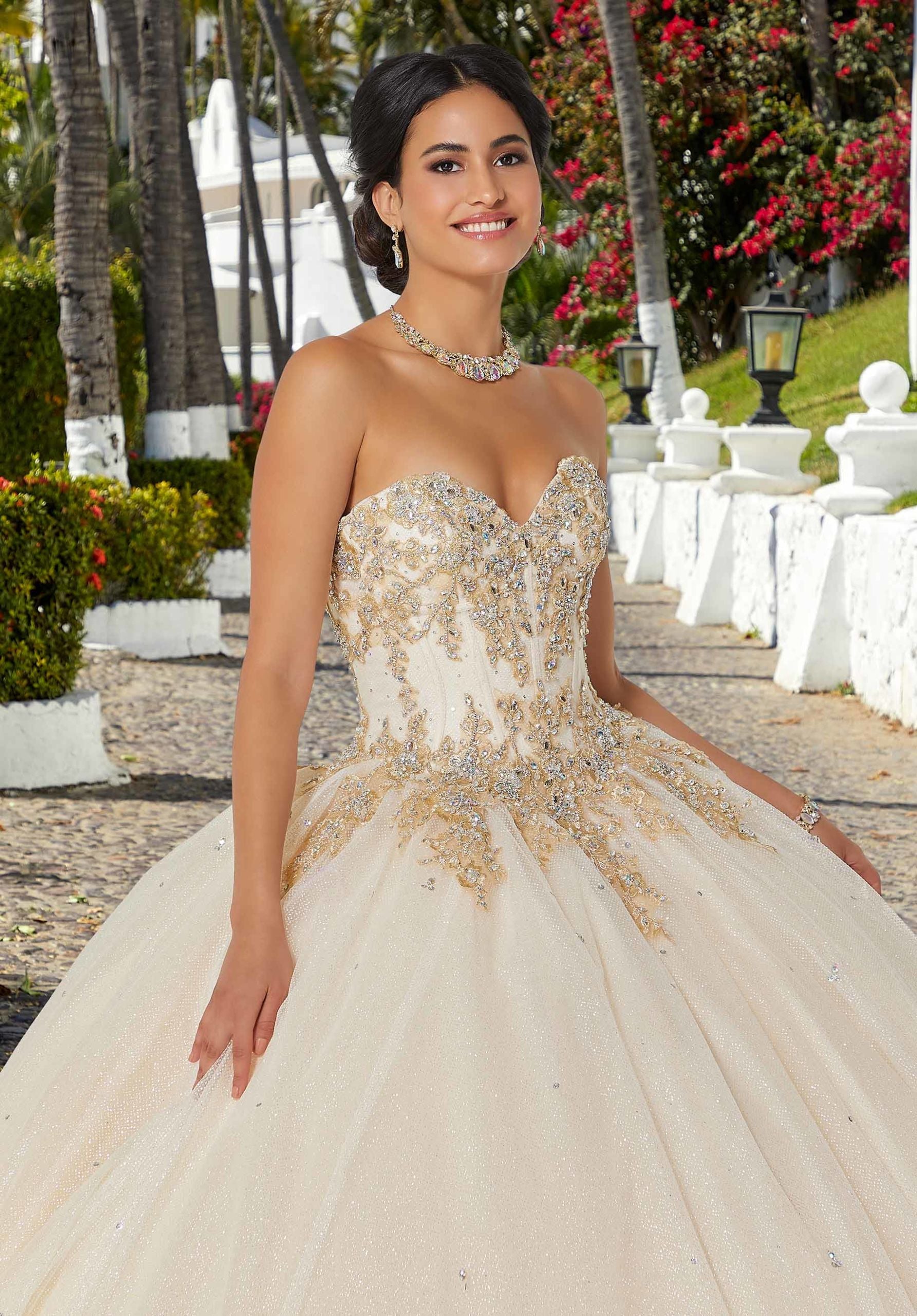Rhinestone and Crystal Beaded Embroidered Quinceañera Dress – Elegant Bride and Quinceanera Rhinestone and Crystal Beaded Embroidered Quinceañera Dress – Elegant Bride and Quinceanera